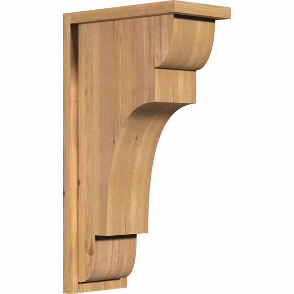 Ekena Millwork New Brighton Smooth Corbel w/Backplate, Western Red Cedar, 7 1/2"W x 14"D x 26"H COR08X14X26NEB01SWR - main